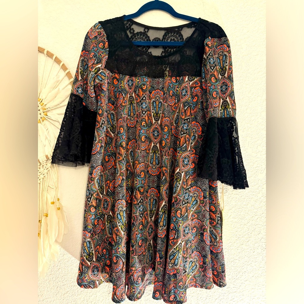 NWT Uncle Frank neon paisley print dress size XS